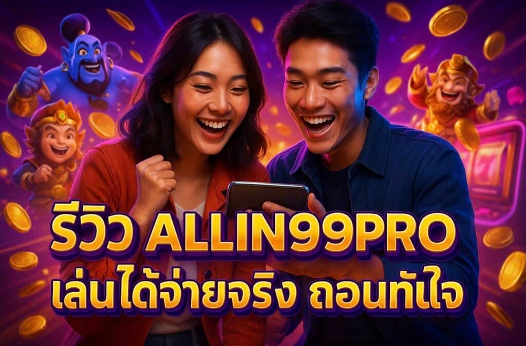 รีวิว ALLIN99PRO เล่นได้จ่ายจริง ถอนทันใจ