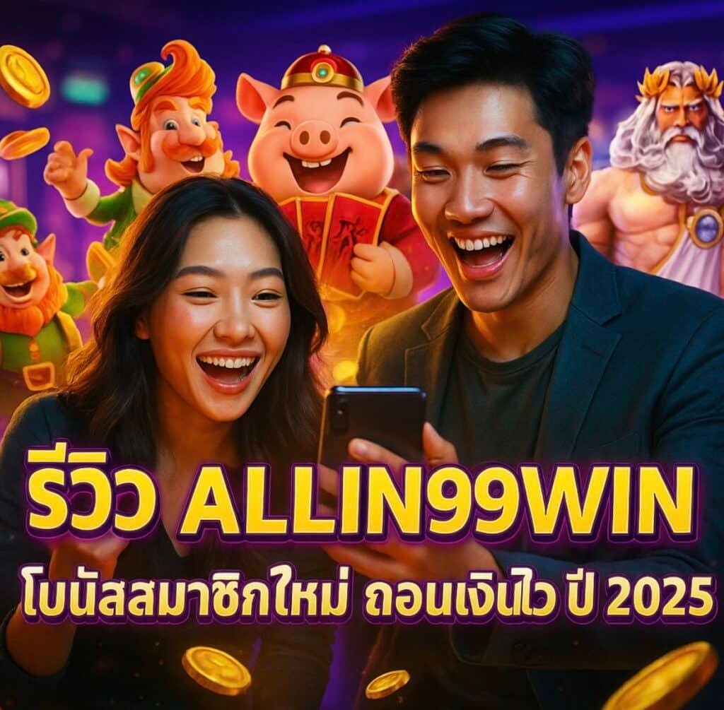 รีวิว ALLIN99WIN โบนัสสมาชิกใหม่ ถอนเงินไว ปี 2025